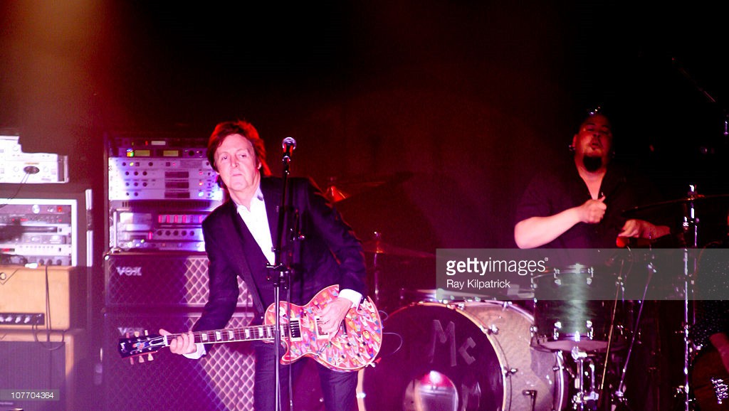 Paul McCartney performs on stage at O2 Academy on December 20, 2010 in Liverpool, England.