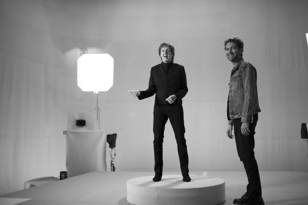 Paul on the set of 'Hope For The Future' music video with director Daniel Askill