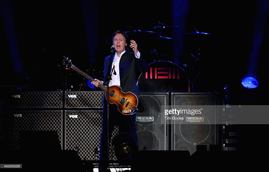Paul McCartney performs in concert at Bryce Jordan Center on October 15, 2015 in University Park, Pennsylvania.