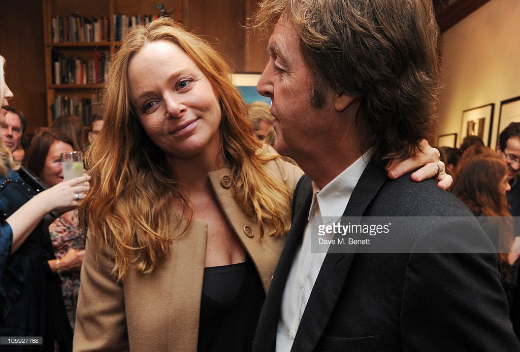 Stella McCartney (L) and Sir Paul McCartney attend the launch party for Mary McCartney's new book 'Mary McCartney: From Where I Stand' at Michael Hoppen Gallery on October 21, 2010 in London, England.