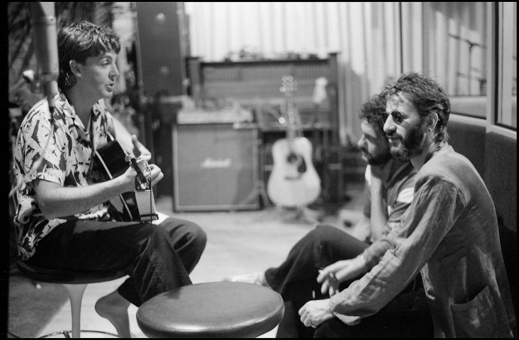 From Twitter - Paul and @ringostarrmusic at AIR Studios, Montserrat. Photo by Linda McCartney #ThrowbackThursday #TBT