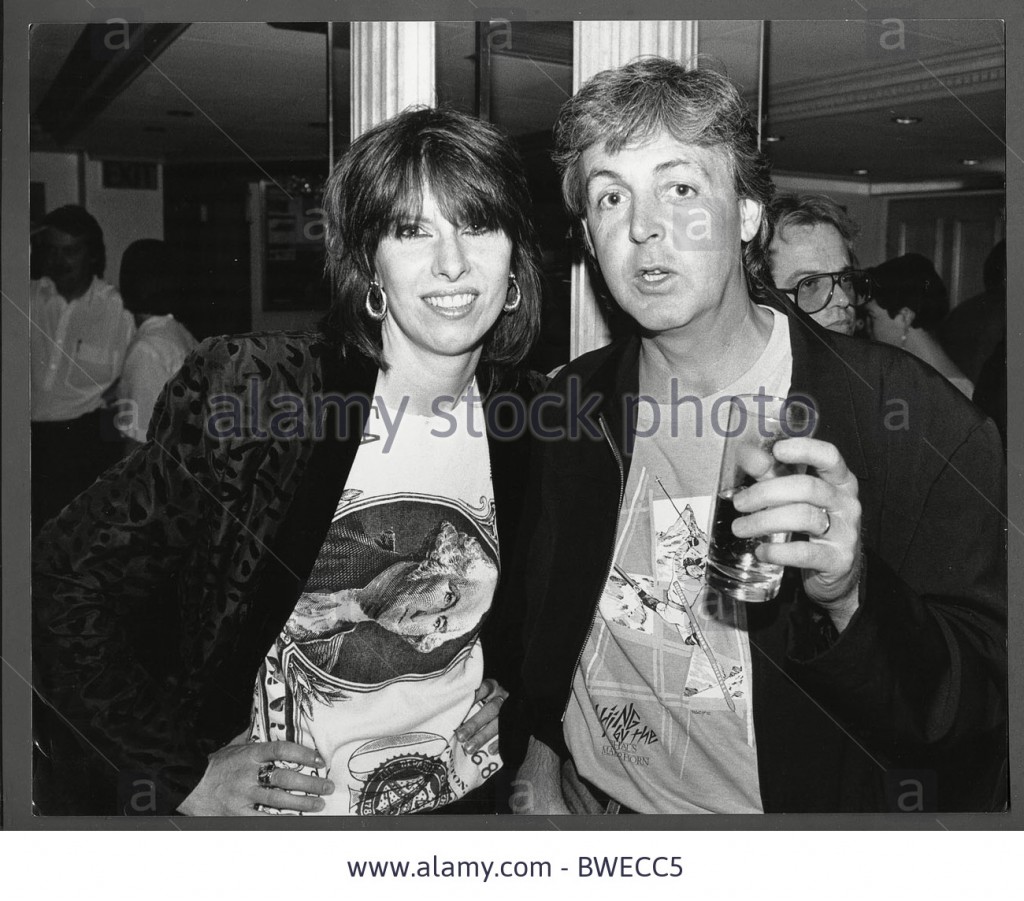 Paul Mccartney Pictured With Chrissie Hynde During Buddy Holly Week In 1988 The Annual Commemorative Week Was Organised By - Copyright : © Daily Mail/Rex / Alamy Stock Photo