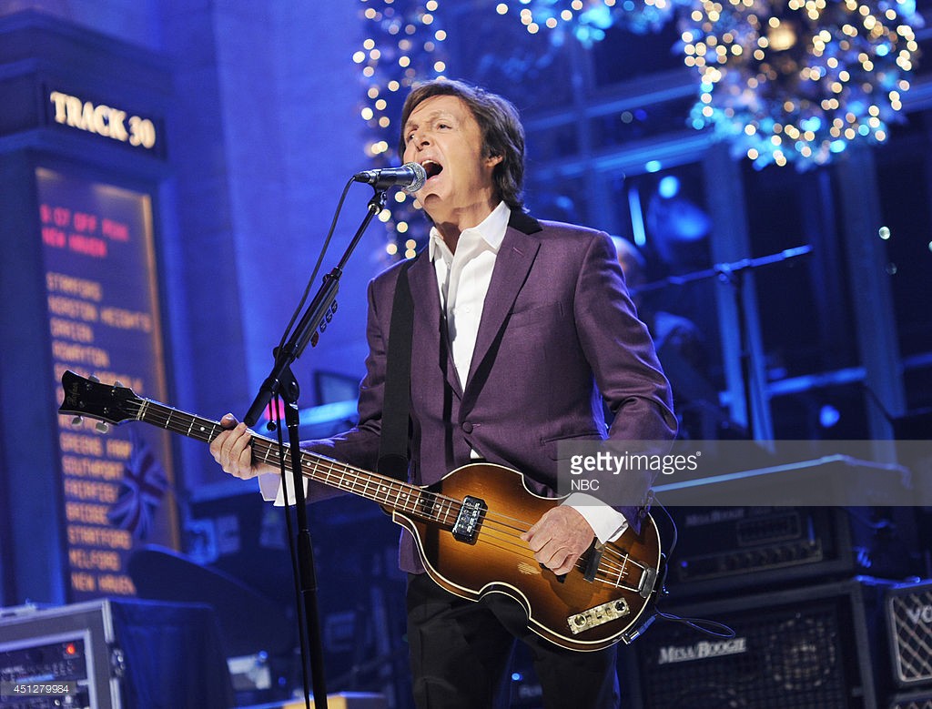 SATURDAY NIGHT LIVE -- Episode 1585 "Paul Rudd" -- Pictured: Musical guest Paul McCartney performs -- (Photo by: Dana Edelson/NBC/NBCU Photo Bank)