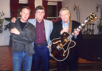 Paul McCartney, D.J. Fontana & Scotty Moore 