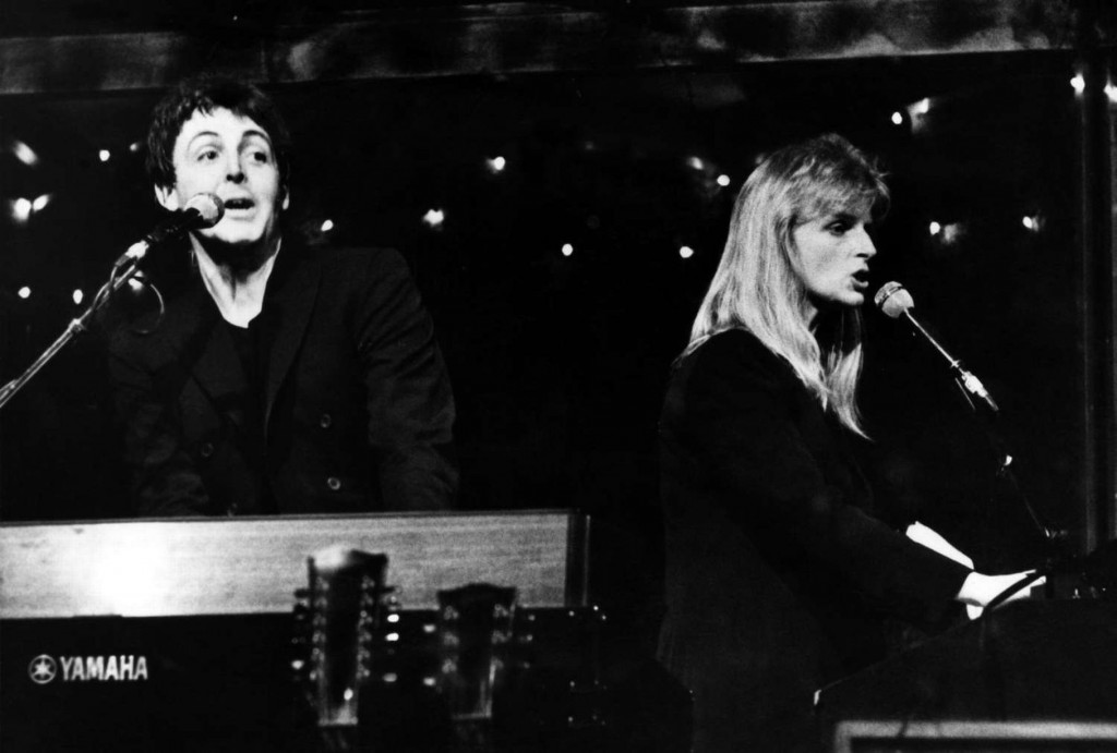 Paul & Linda McCartney with Wings performing, Liverpool. 24th November, 1979.