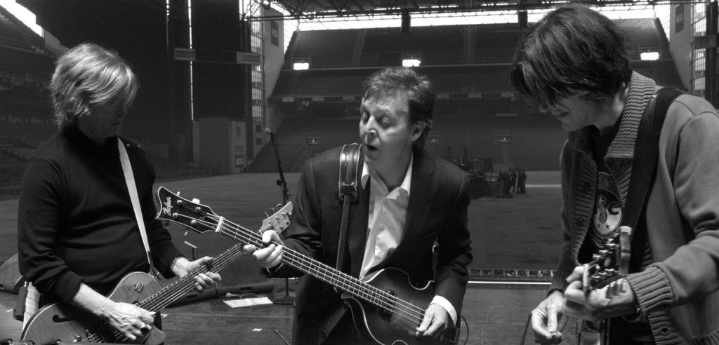 Backstage before the Copenhagen leg of the Back In The World Tour, , 2003