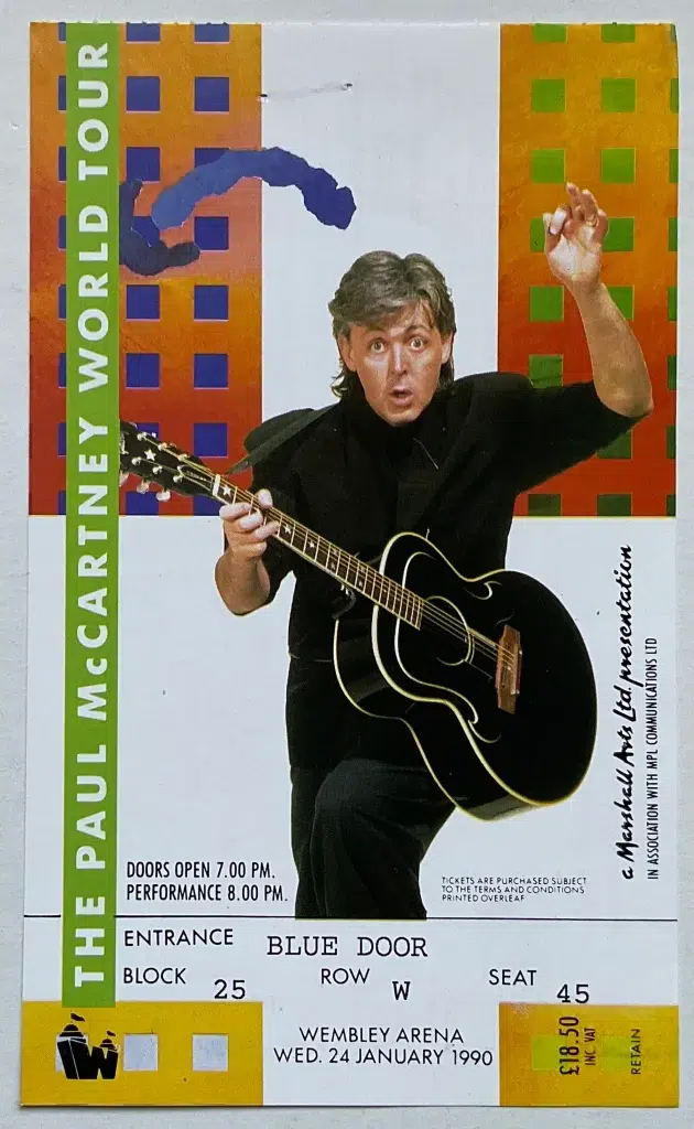 Paul McCartney concert at Empire Pool in London on Jan 24, 1990