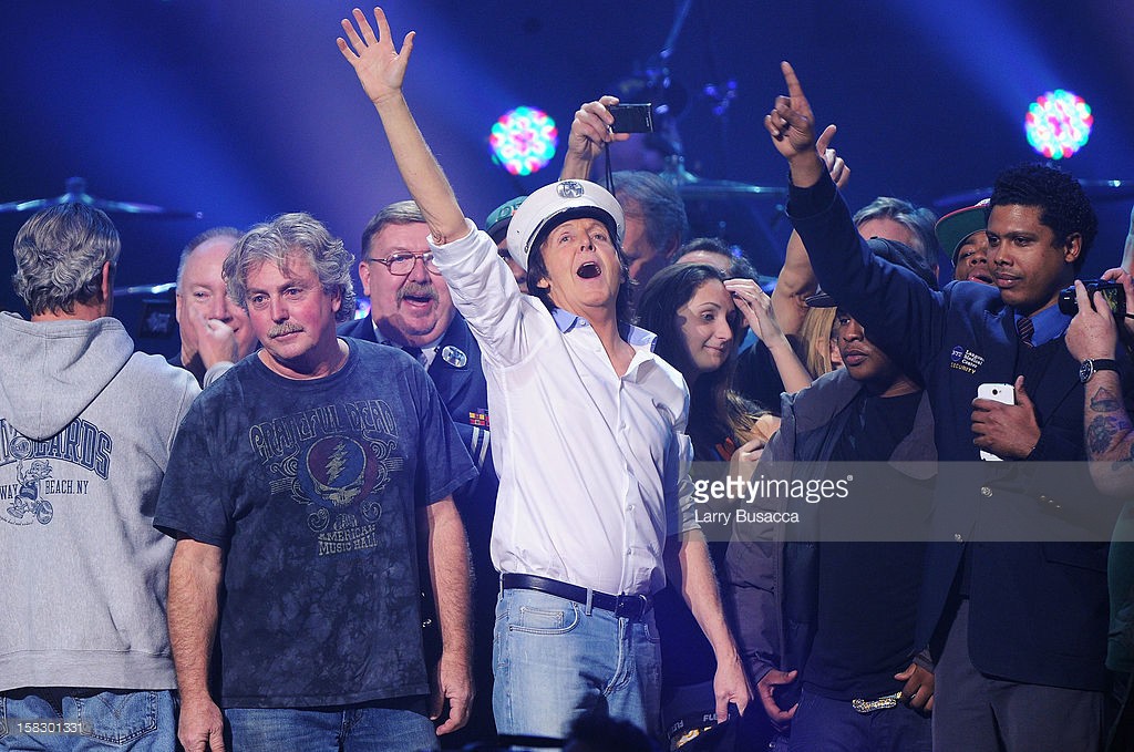 Sir Paul McCartney performs at '12-12-12' a concert benefiting The Robin Hood Relief Fund to aid the victims of Hurricane Sandy presented by Clear Channel Media & Entertainment, The Madison Square Garden Company and The Weinstein Company at Madison Square Garden on December 12, 2012 in New York City.