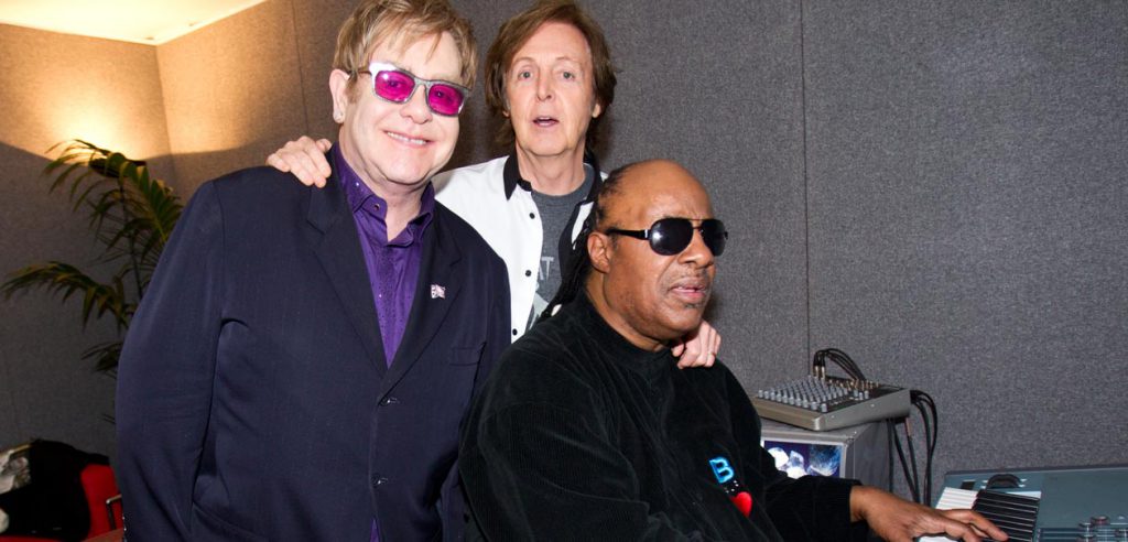 Backstage with Elton John and Stevie Wonder