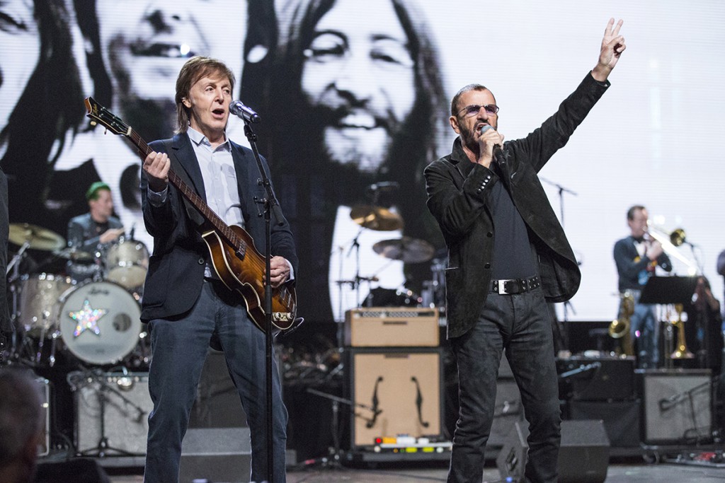 With Ringo Starr at his induction into the Rock and Roll Hall of Fame, Cleveland, April - from paulmccartney.com
