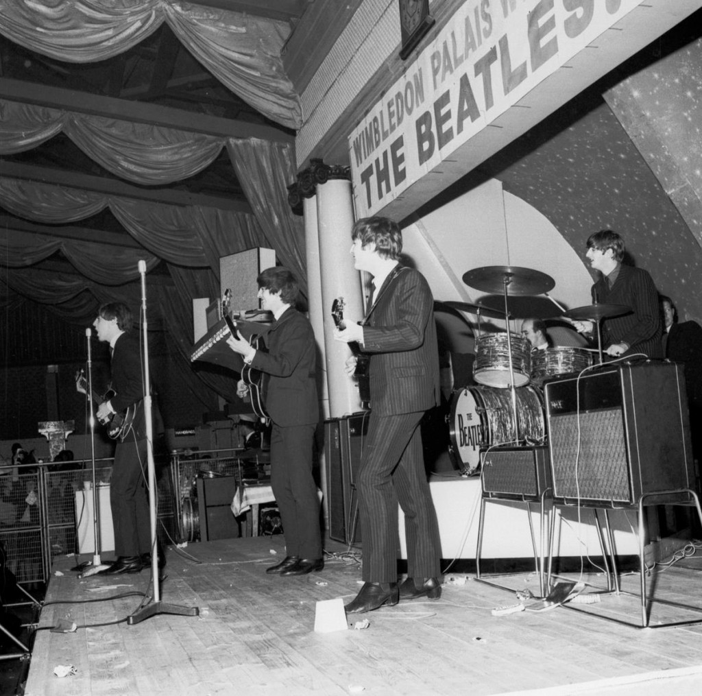 On this day - 14th December 1963 - The Beatles played a gig for the Southern Area Fan Club at the Wimbledon Palais. The fans got to meet the band - John, Paul, George and Ringo stood behind the bar and signed autographs after the concert.