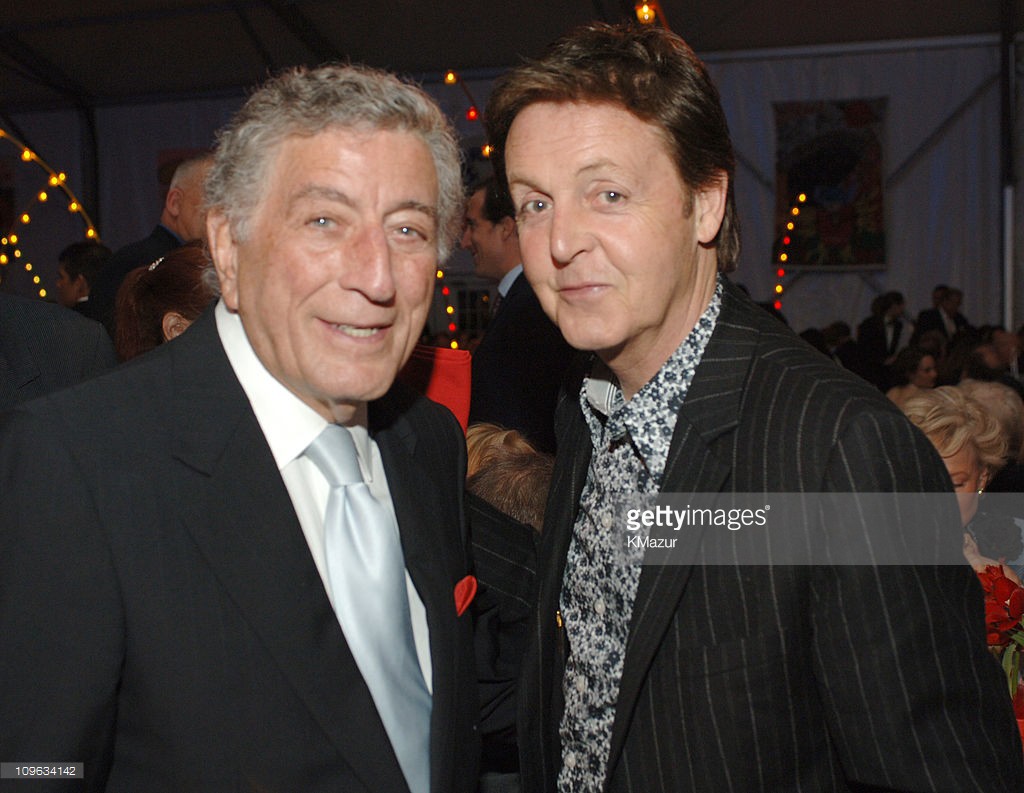 Tony Bennett and Paul McCartney during 'Stars in the Sky' Benefit for the Association of Hole in the Wall Camps - After Party at Avery Fisher Hall, Lincoln Center in New York City, New York, United States.