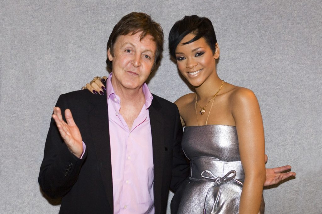 Paul with Rihanna at the Brit Awards, 2008