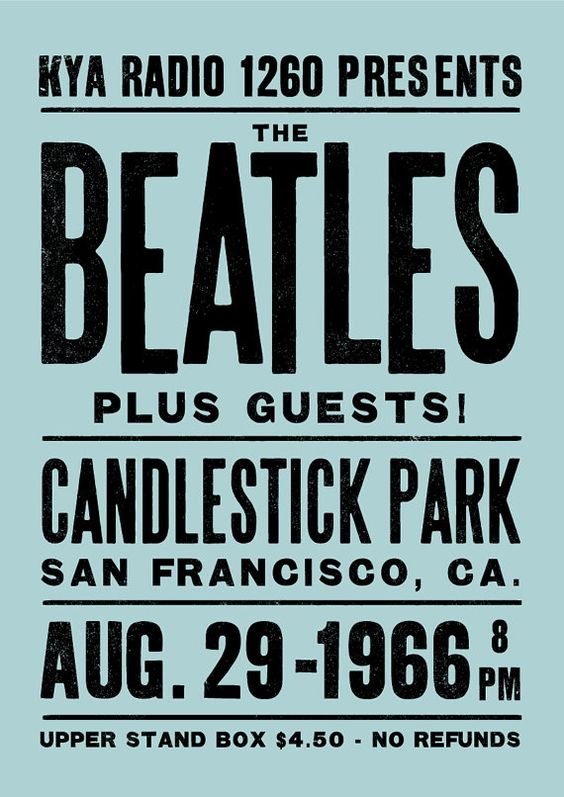 The Beatles concert at Candlestick Park in San Francisco on Aug 29, 1966