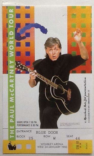 Paul McCartney concert at Wembley Arena in London on Jan 24, 1990 