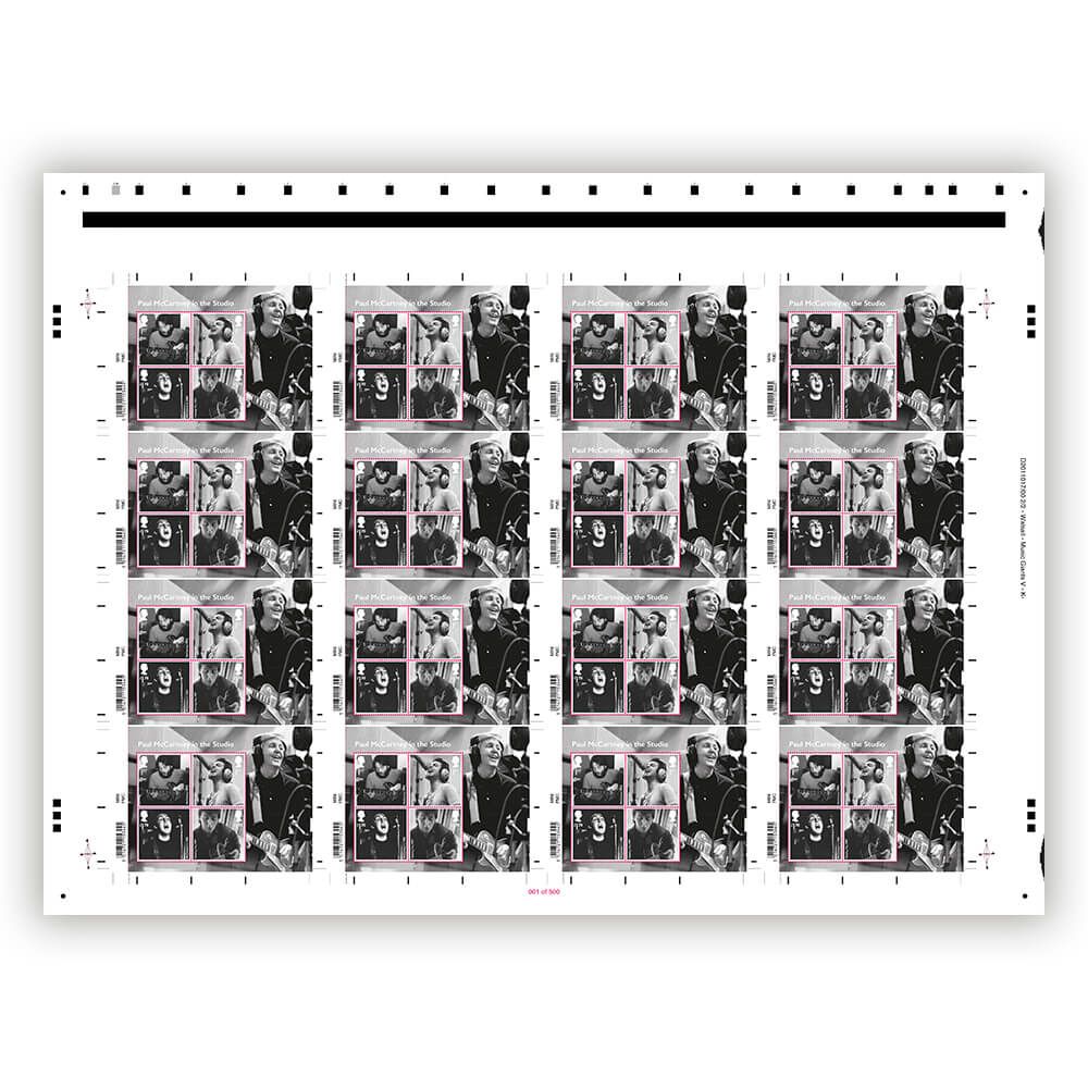 Paul McCartney Framed Stamps by Royal Mail 