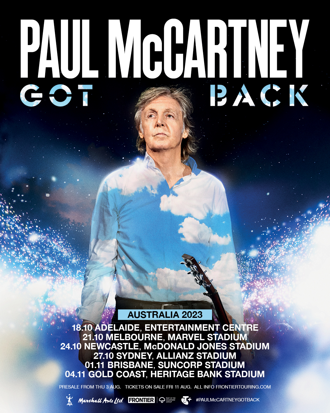 Australian leg for the "Got Back" tour announced • The Paul McCartney